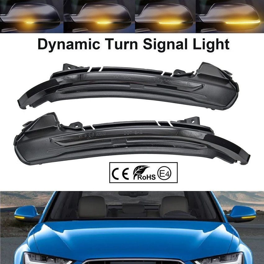 LED BOCNI DYNAMIC MIGAVCI U RETROVIZORU, TIPSKI - AUDI - SMOKE LENS 170810 Beograd Zemun